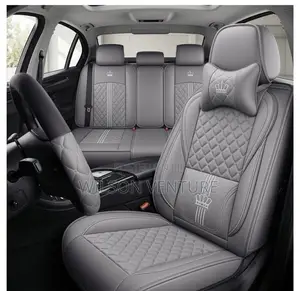 Luxury Crown Car Seat Cover Gray