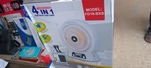 Solar Rechargeable Table Fan With Panel and Bolb