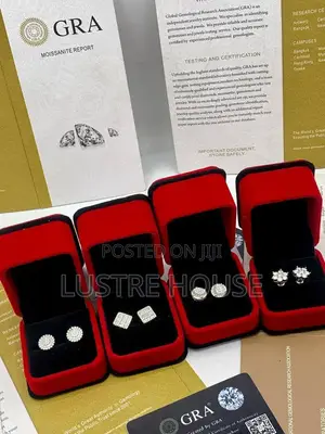  VVS1 Moissanite Diamond Unisex Earrings 