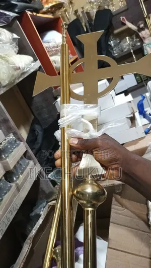 This Is the Original Brass Processional Cross for Church