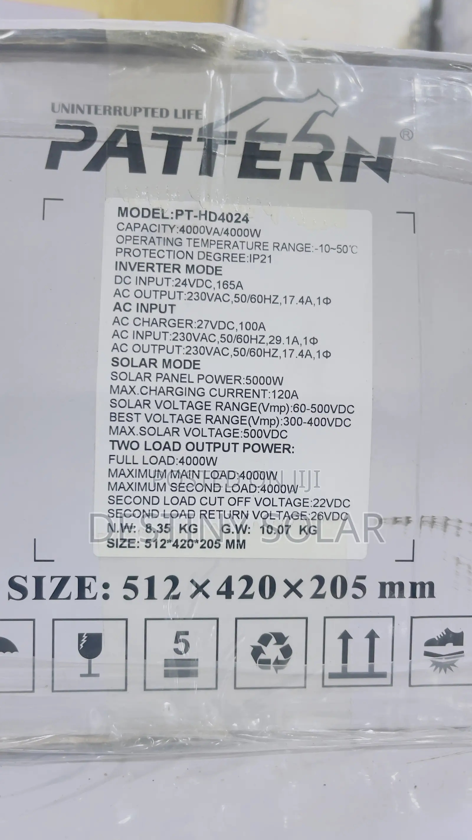4kva Hybrid Pattern Solar Inverter 24volts System