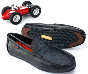 Clarks Pebbled Leather Penny Loafers in Black