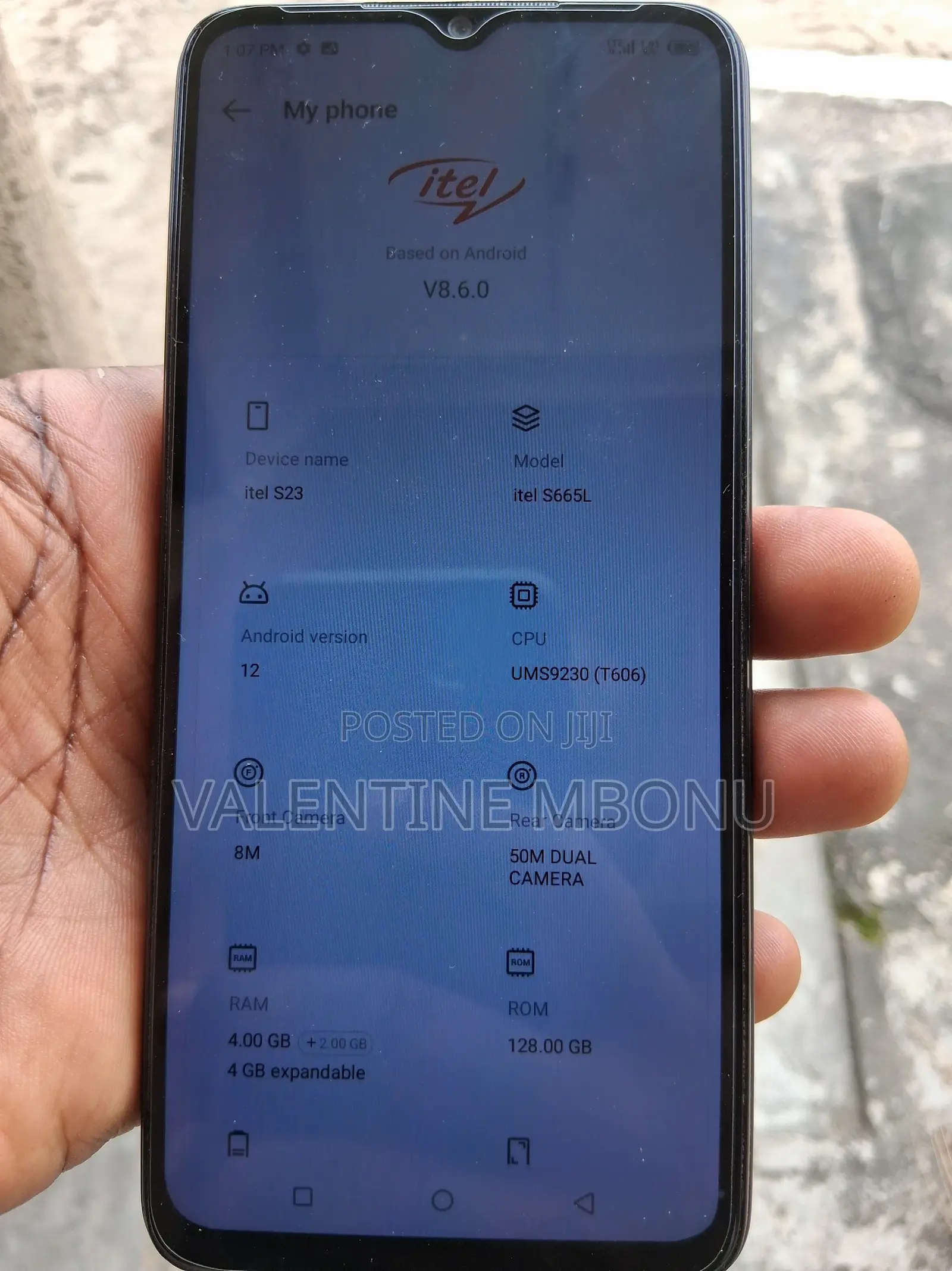 Itel S23 128 GB Black