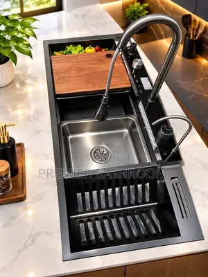 Luxury Kitchen Sink With Plates Rack