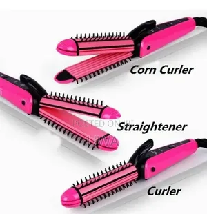Nova 3in1 Multifunctional Hair Beauty Set – Straightener, Curle More