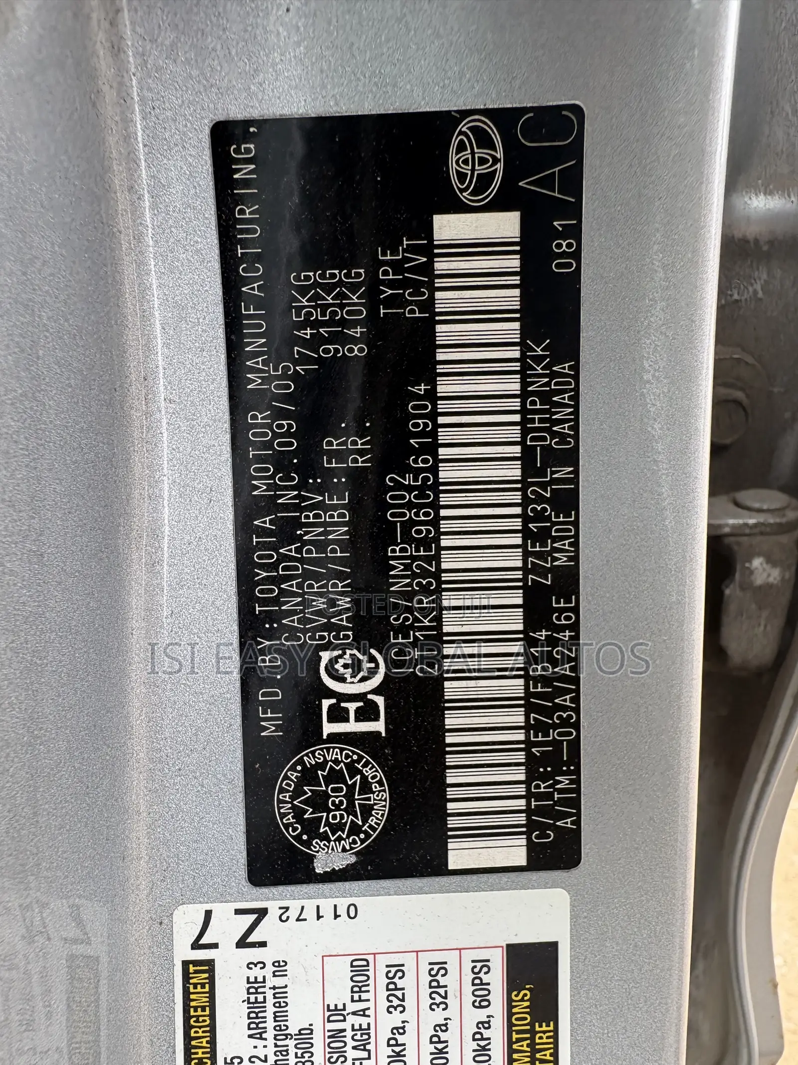 Toyota Matrix 2006 Silver