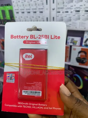 Original 100% Itel BL-25BI Lite Battery (1800mAh) – For Itel, TECNO
