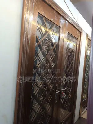 6ft Stainless Gold Glass Door