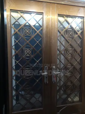 6ft Stainless Gold Glass Door