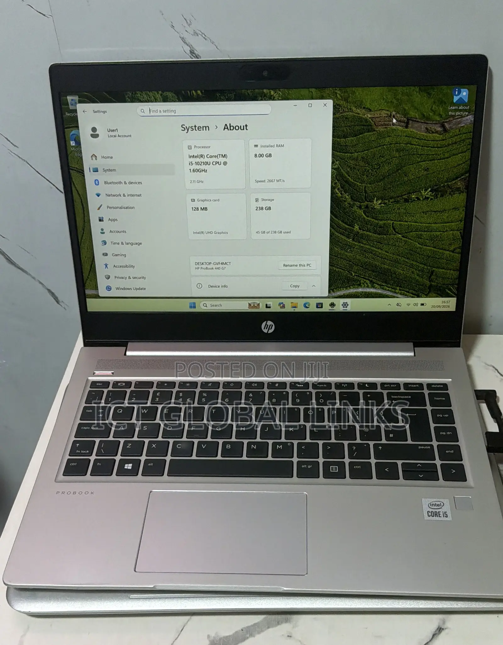 Laptop HP ProBook 440 G7 8GB Intel Core i5 SSD 256GB