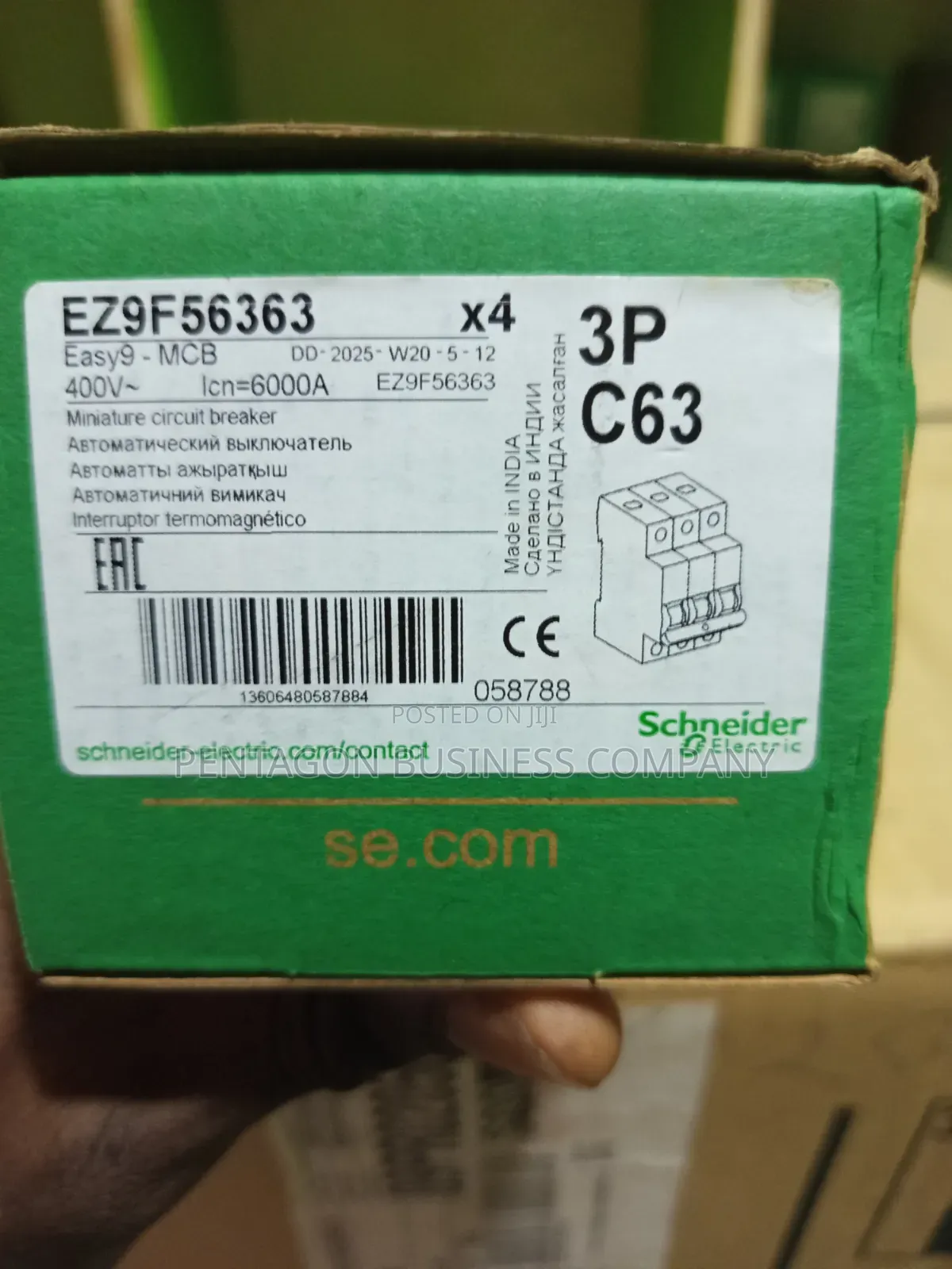 3Pole Schneider MCB Breaker Easy9 Model