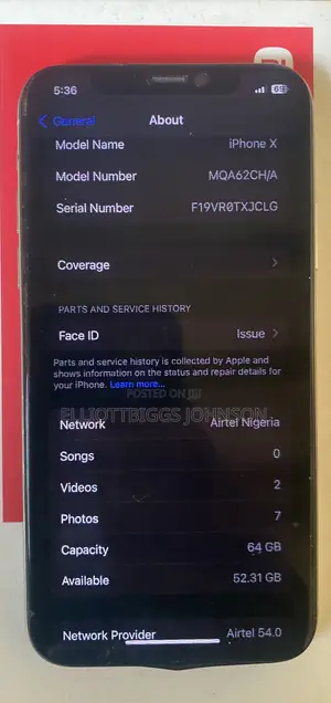 Apple iPhone X 64 GB White