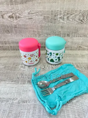 350ml Winiwo Insulated Food Flask for Kids (Folding Cutlery and Pouch)