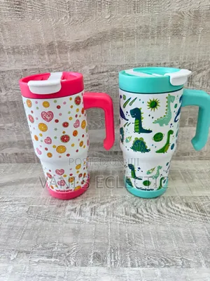 650ml Winiwo Insulated Tumblers With Handle – Dinosaur/Fruit Designs