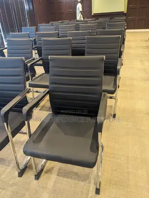 Quality but Simple Leather Visitors Chair