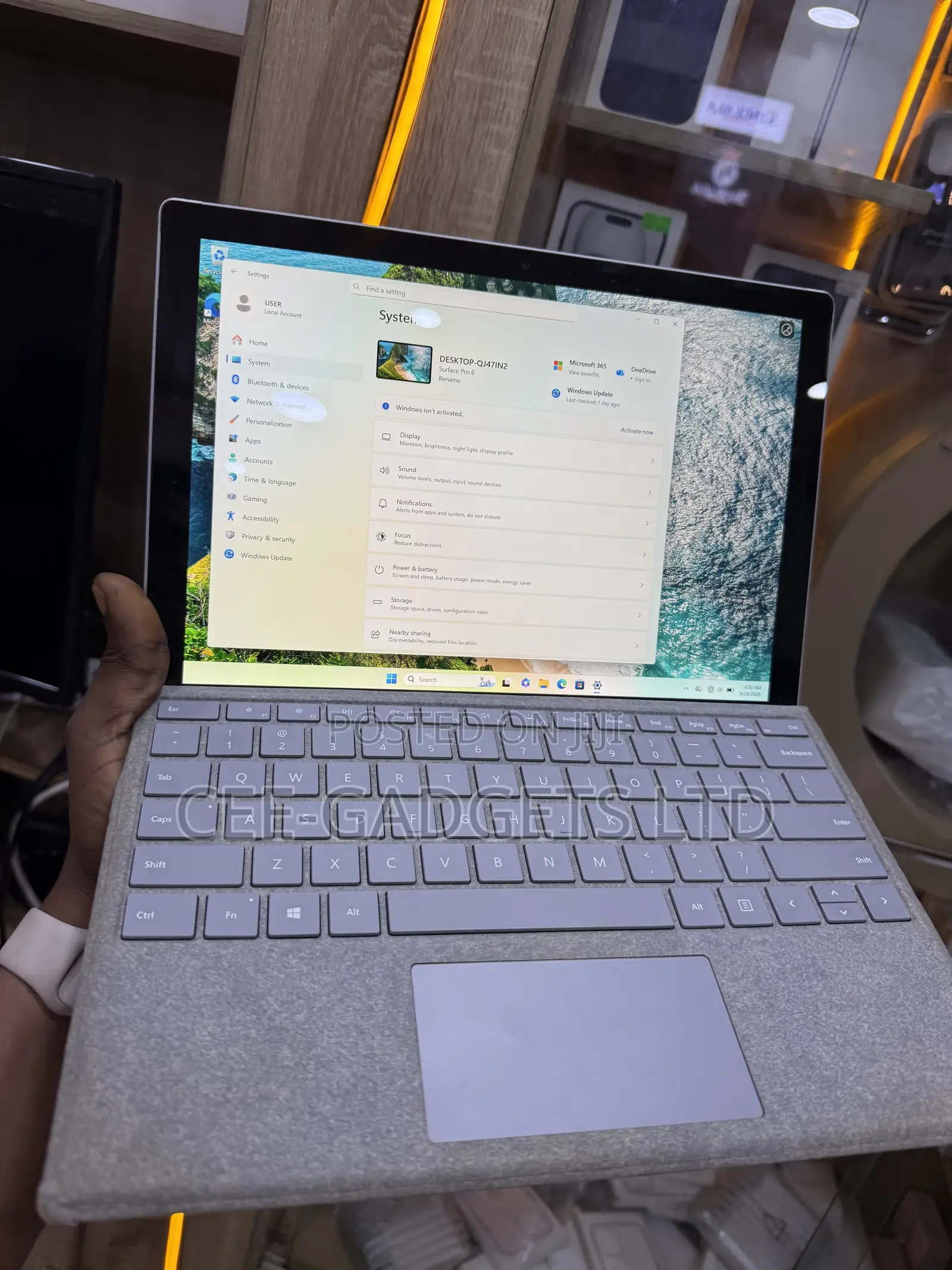 Laptop Microsoft Surface Pro 6 8GB Intel Core i5 SSD 256GB