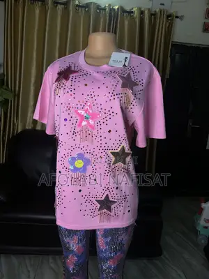 Top With Butterfly Design Round Neck
