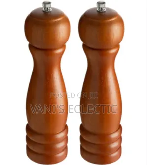 Classic 20cm Bamboo Wooden Pepper Grinder and Salt Mill