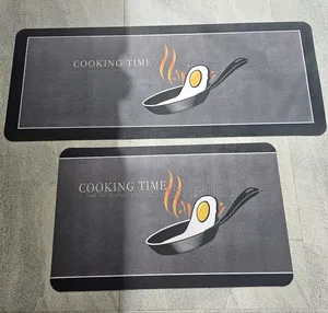 2-in-1 Non-Slip Kitchen Runner and Floor Mat Set