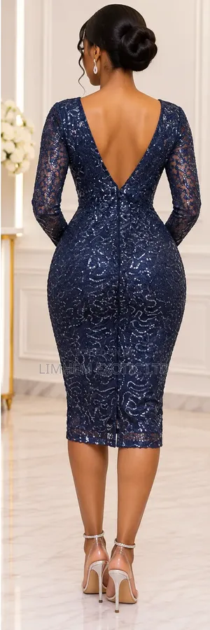 Sequined Lace Dress