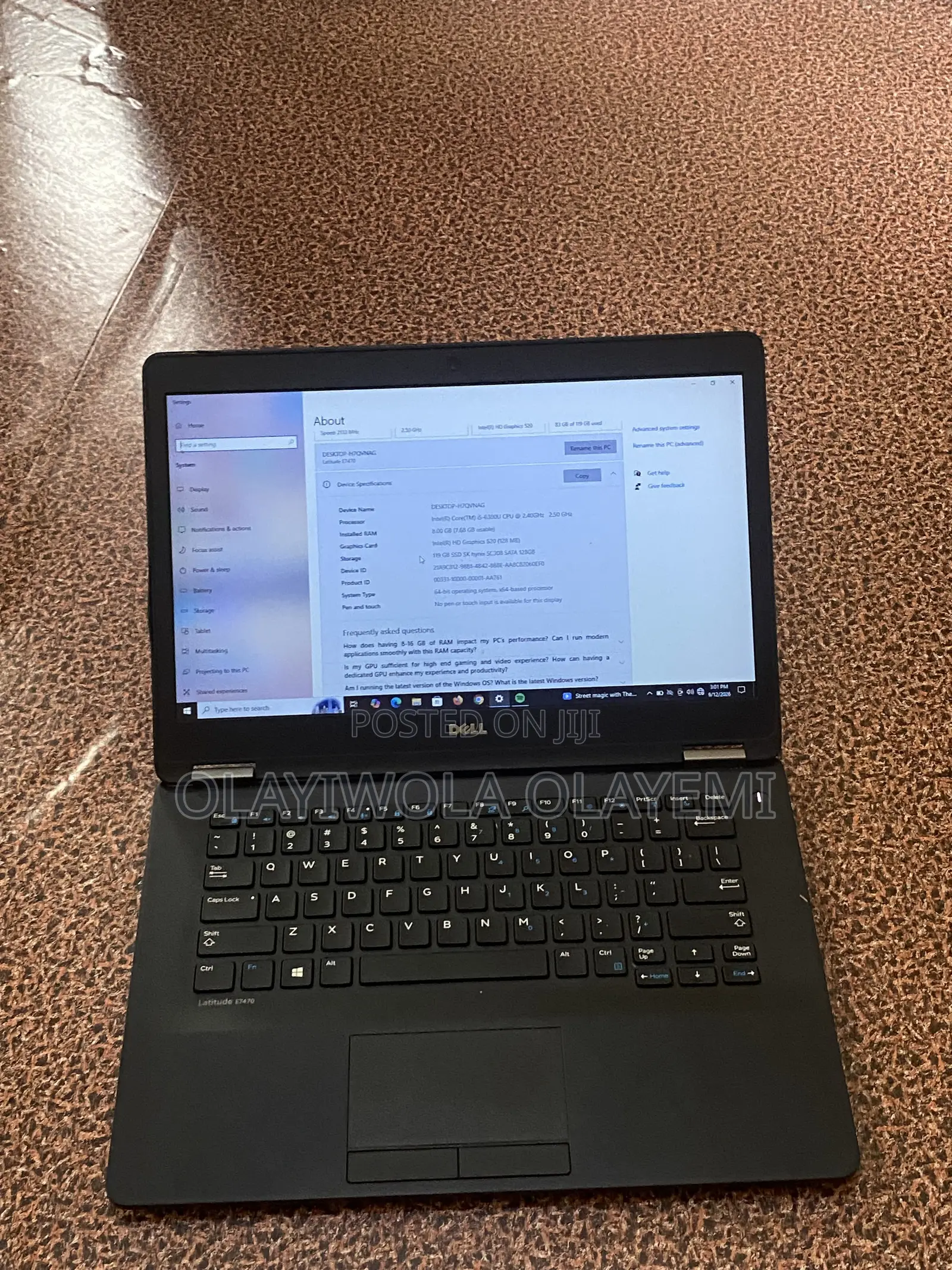 Laptop Dell Latitude E7470 8GB Intel Core i5 SSD 128GB
