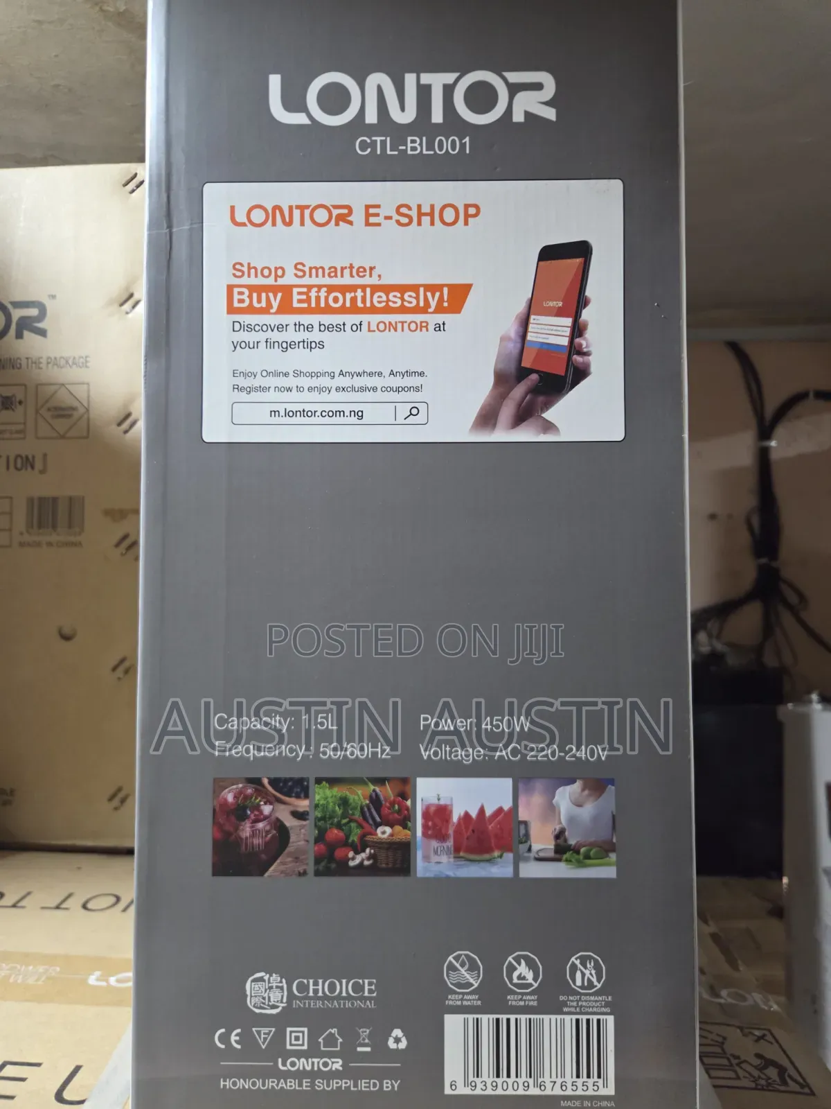 Lontor Unbreakable Blender With Dry Mill Cup