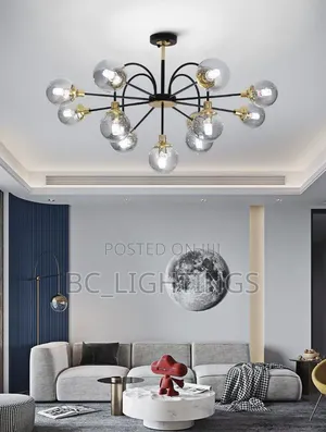 Modern Light Metal Art Living Room Ceiling Lamp Multiple Lights