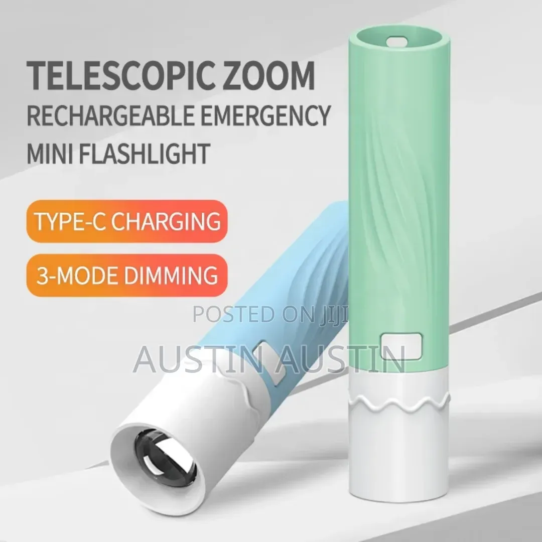 Telescopic Zoom Rechargeable Torch Light