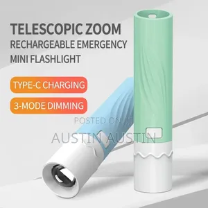 Telescopic Zoom Rechargeable Torch Light