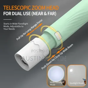 Telescopic Zoom Rechargeable Torch Light
