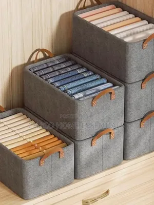 Foldable Wardrobe Clothes Organizer Box With Handles
