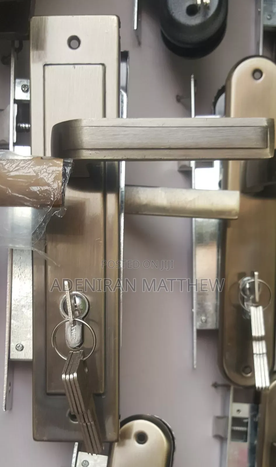 Big Complete Door Lock Key With 3 Keys - Heavy Duty