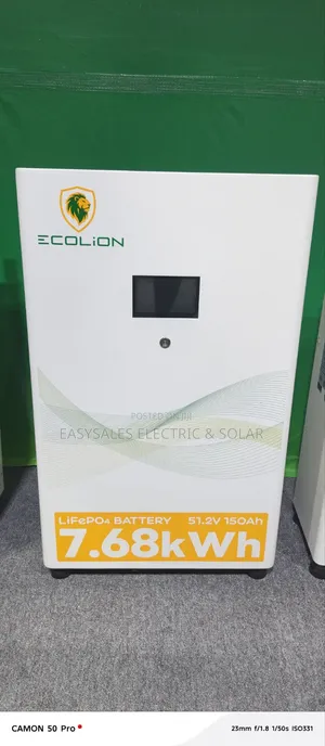 7.6kwh Ecolion 51.2volts Lithium Battery