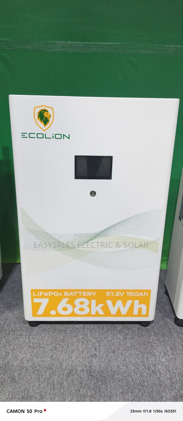 7.6kwh Ecolion 51.2volts Lithium Battery