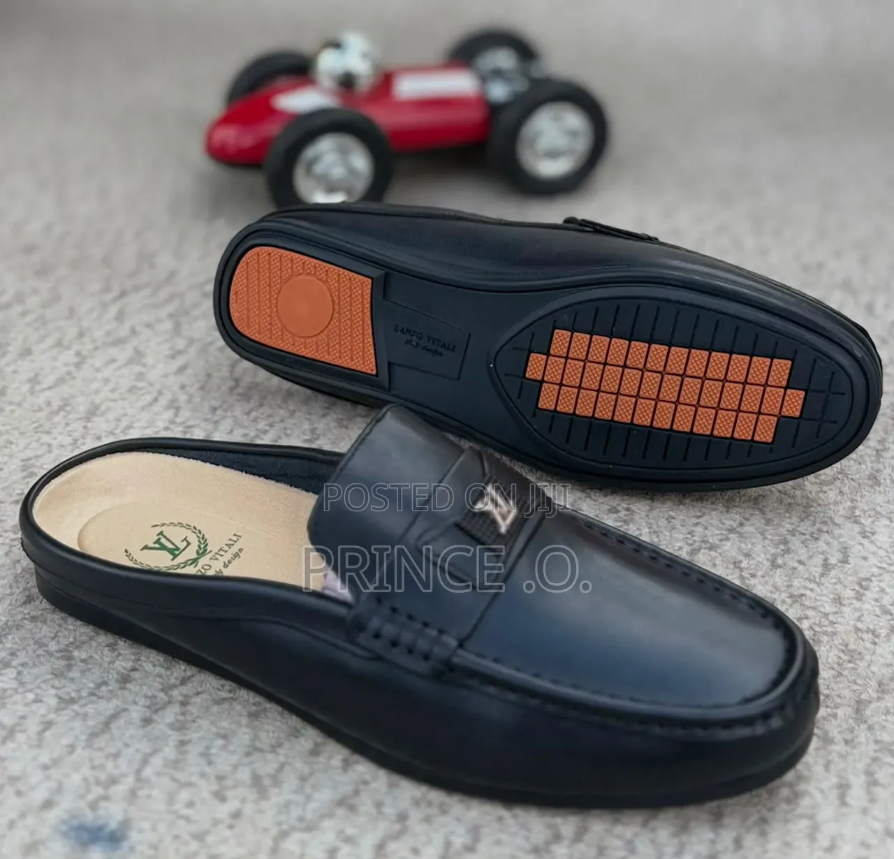 Leather Half Shoes Black