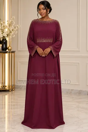 Elegant Burgundy Abaya