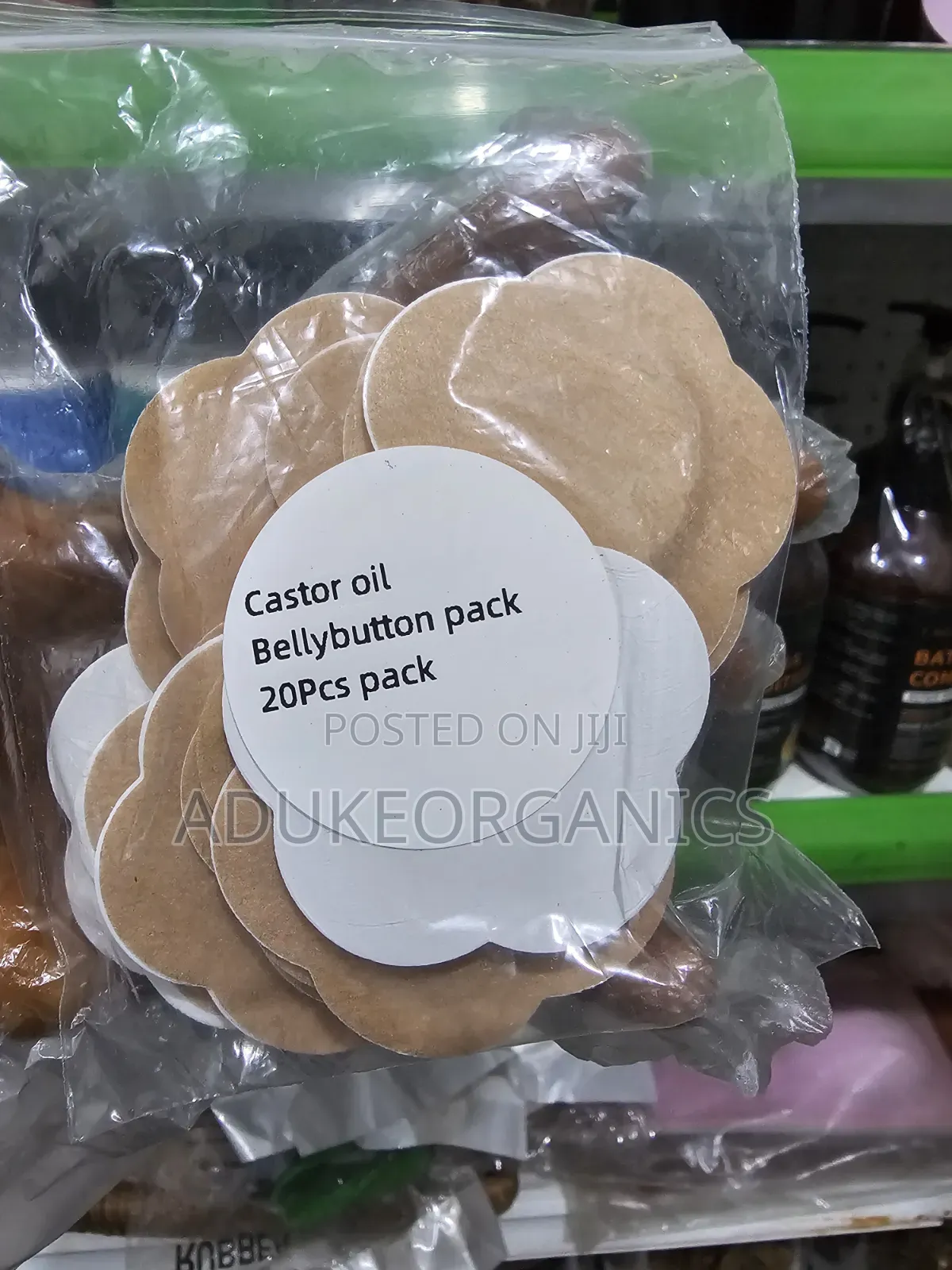 Castor Oil Flannel Belly Button Pad 10 Pieces Pack