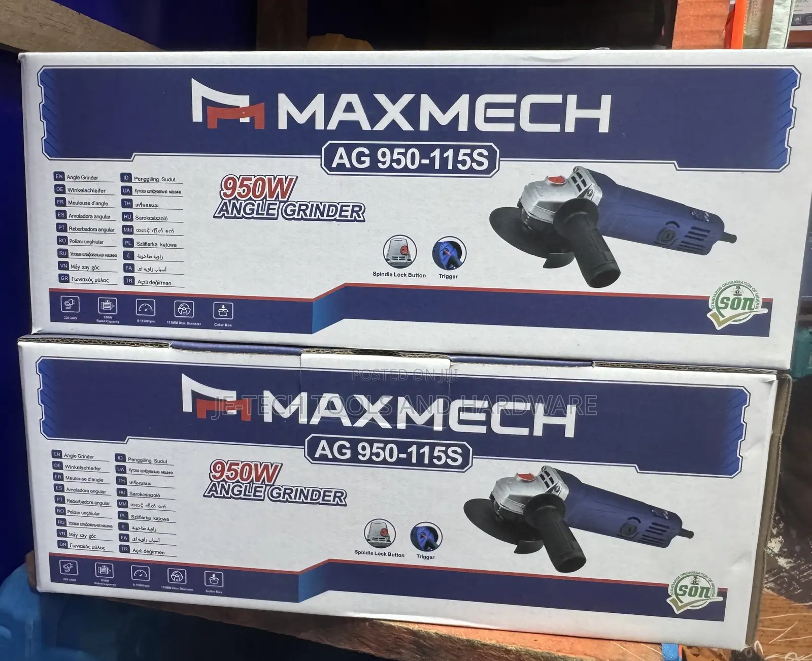 950W Angle Grinder (Model AG 950-115s)