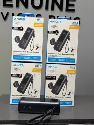 Anker Laptop Power Bank 25000mAh 165w - Built-in and Retractable Cable