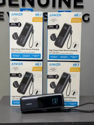 Anker Laptop Power Bank 25000mAh 165w - Built-in and Retractable Cable