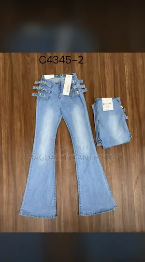 Ladies High-Waist Flare Jeans