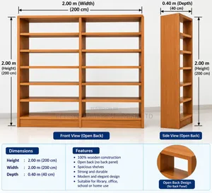 Brand New Wooden Library Shelves 2 in 1