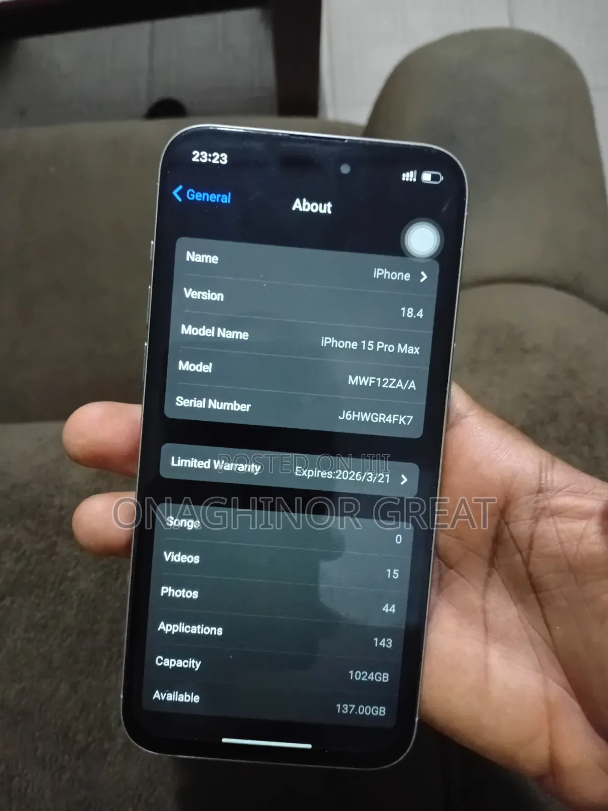 Apple iPhone 15 Pro Max 1 TB