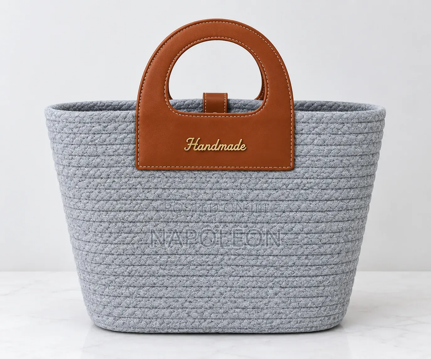 Woven Bucket Tote Bag