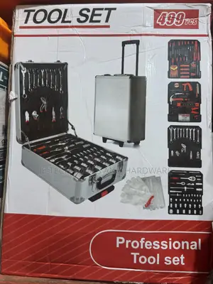 499-Piece Professional Tools Set in an Aluminum Rolling Trolley Case.