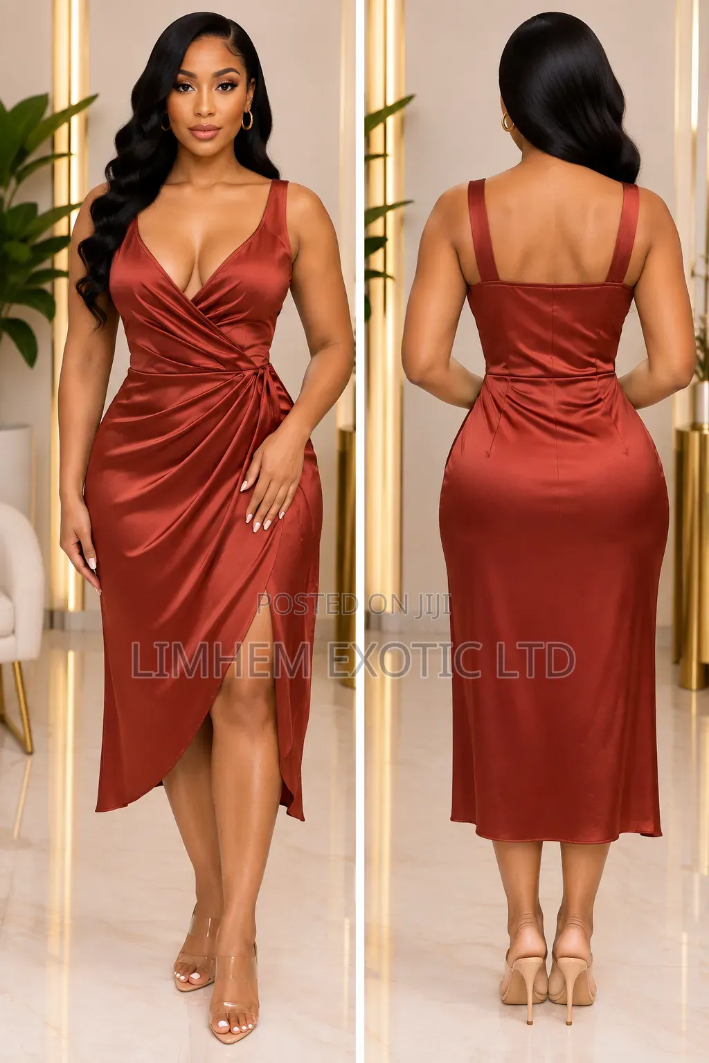 Satin Midi Dress