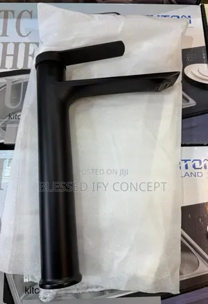 High Quality Tall Matte Black Single-Lever Basin Mixer Tap