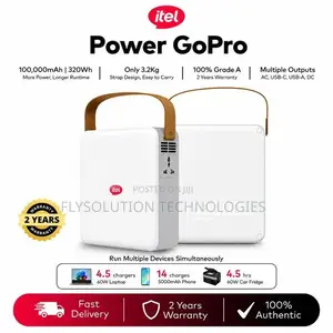 Itel Power-Go Pro 100000mAhh 320Wh Energy 200W AC + DC 133W