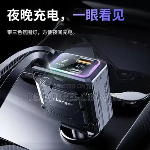 X3 Cyberpunk-Style Retractable Fast Car Charger Adapter