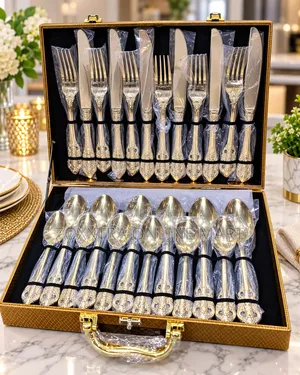 24 PCS Gold Cutlery Set With Storage Case